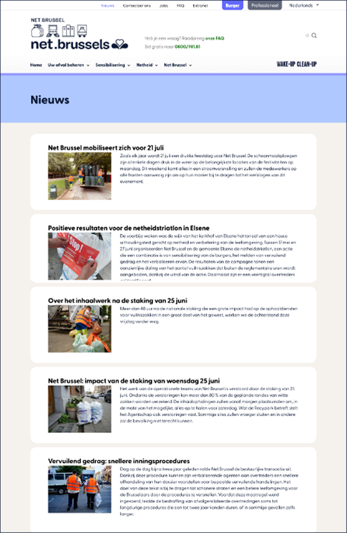 Screenshot page website